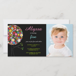 Fleurs de Printemps Whimsical Pop Tree Photo Girl'