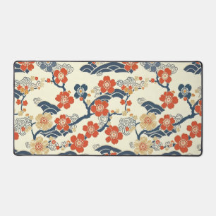 Fleurs de prunier japonais Ume bleu marine crème