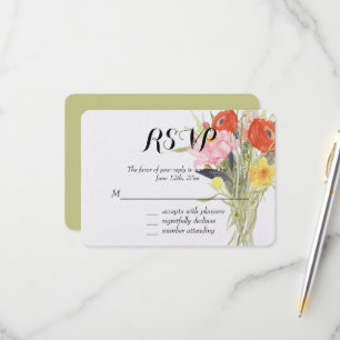 Fleurs de Ranunculus Rouge Rose Jaune RSVP