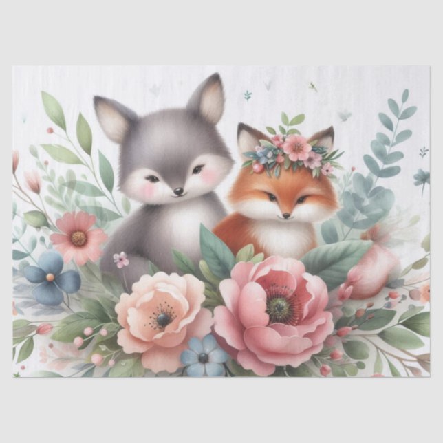 Fleurs de Renards Fantaisistes et Papier de Soie d (Recto)