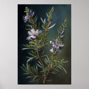 Fleurs de romarin bleu Poster d'impression