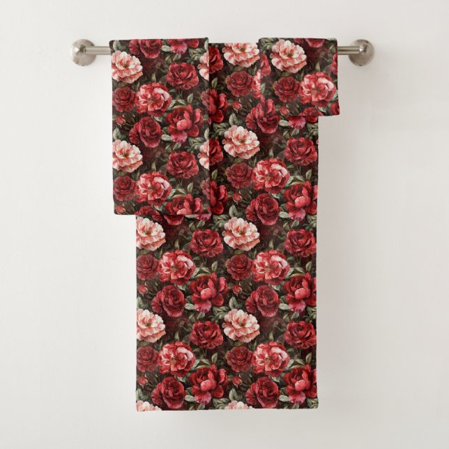 Fleurs de rose rose rouge   (En situation)