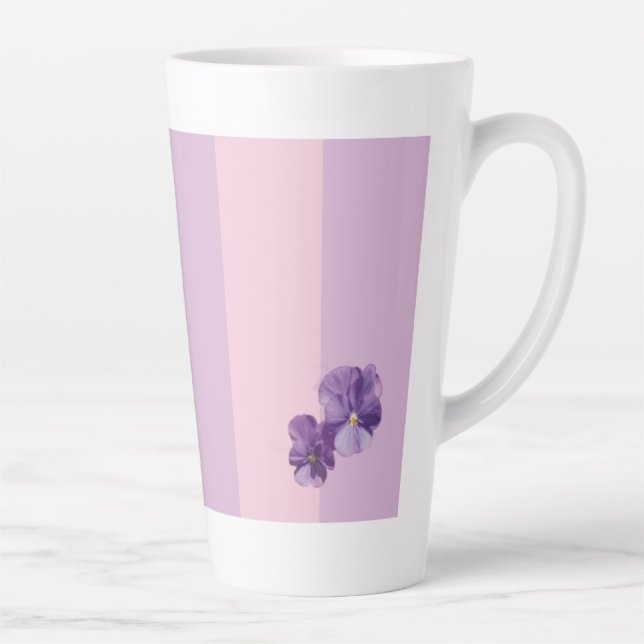 Fleurs de sansy Latte Mug (Droite)