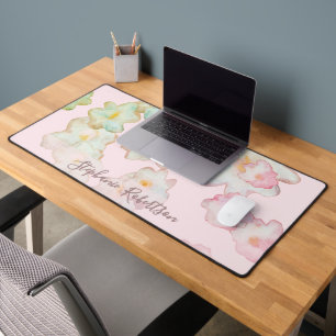 Fleurs de sauvage à l'aquarelle personnalisée rose