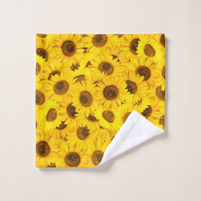 Fleurs de soleil (Gant de toilette)