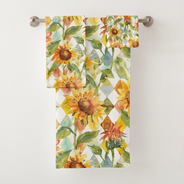 Fleurs de soleil Aquarelle florale (En situation)