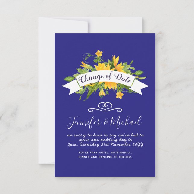 Fleurs de soleil Changement de date Plans de repor (Devant)