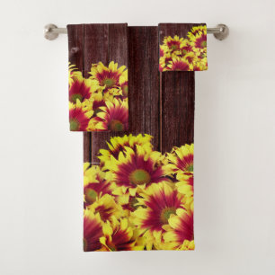 Fleurs de soleil d'automne rustiques sur Mariage d