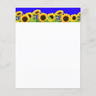 Fleurs de soleil - drapeau ukrainien Paix Liberté 