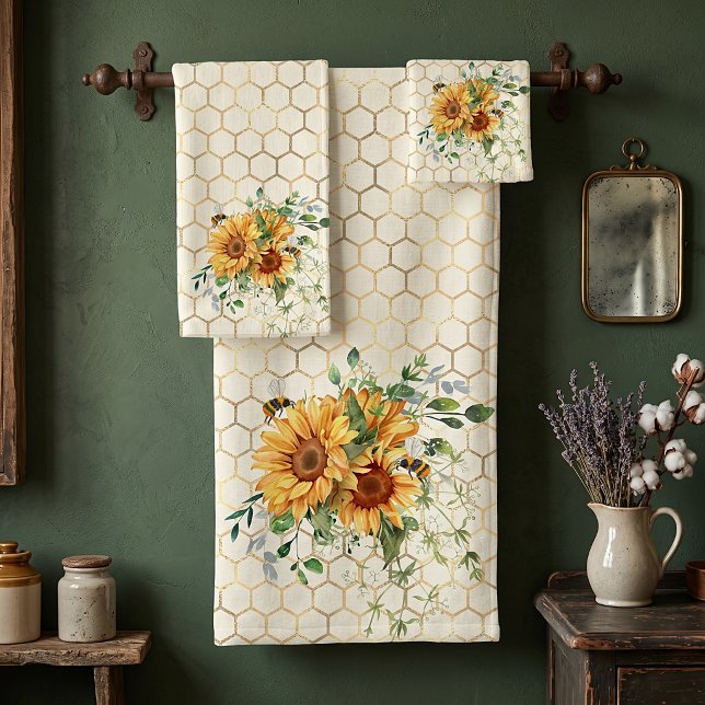 Fleurs de soleil et abeilles (Créateur téléchargé)