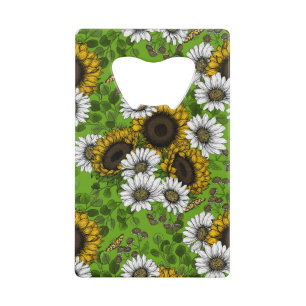 Fleurs de soleil et marguerites, jardin d'été