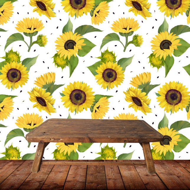 Fleurs de soleil fleurie jaune mignon papier peint (Créateur téléchargé)
