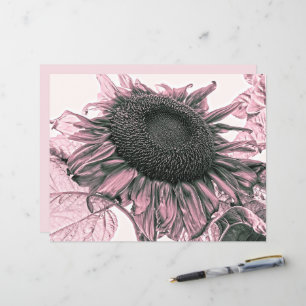 Fleurs de soleil géantes Art Découpage rose Vintag