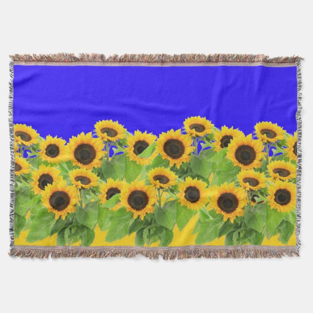 Fleurs de soleil Jeter une couverture Couleurs du  (Devant)