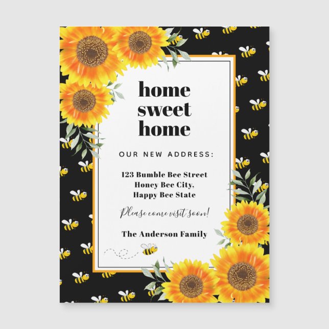 Fleurs de soleil noir bumble abeilles nouvelle mai (Devant)