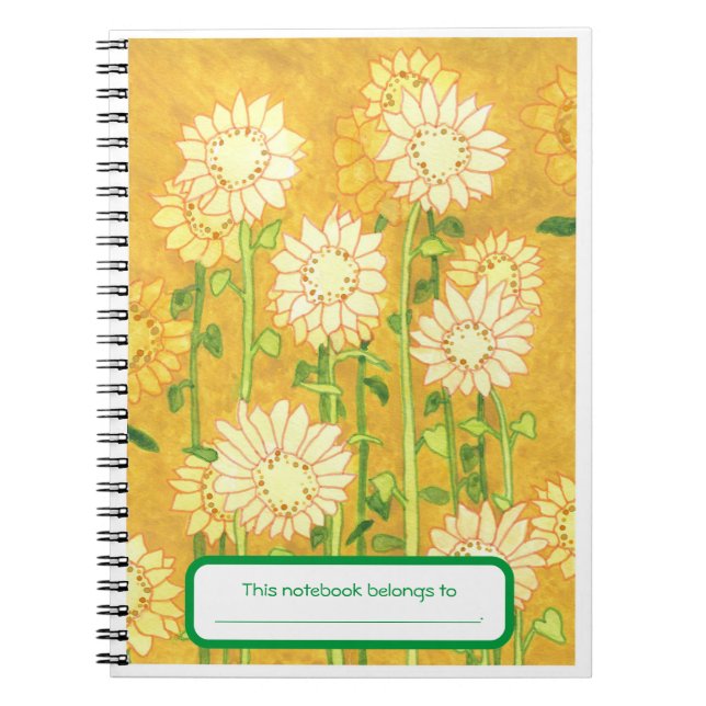 Fleurs de soleil personnalisées dans les Carnets d (Devant)