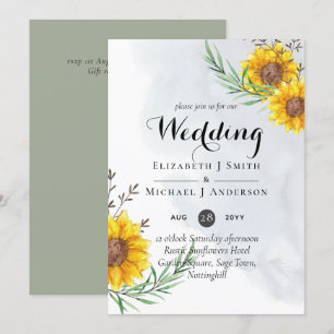 Fleurs de soleil rustiques Olive Feuilles mariage