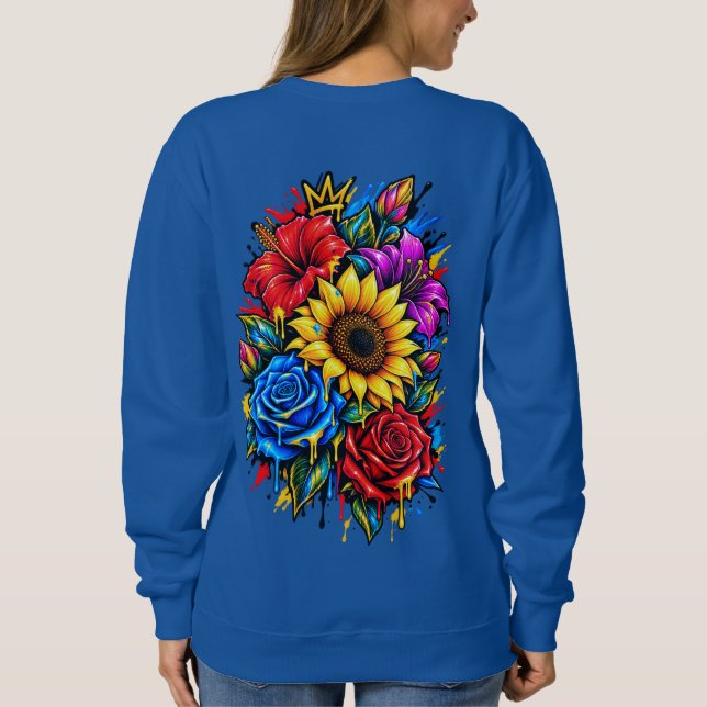 Fleurs de sweatshirt basiques (Dos)