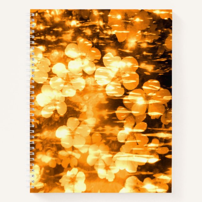 Fleurs de teinte orange jolie abstraites cahier de (Devant)