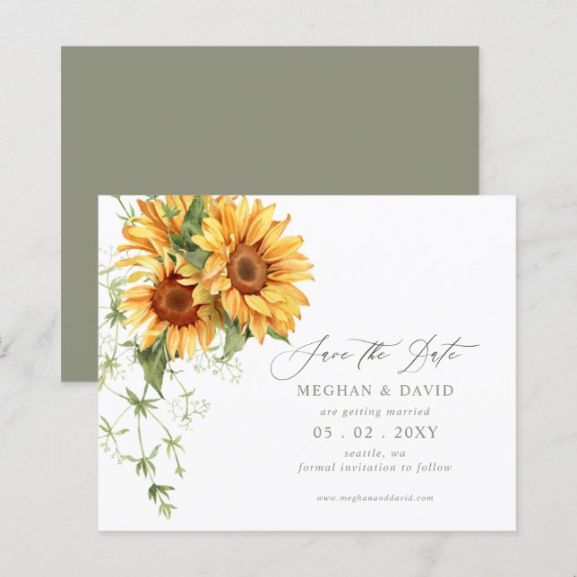 Fleurs de tournesol de jardin à petit budget Enreg (Devant / Derrière)