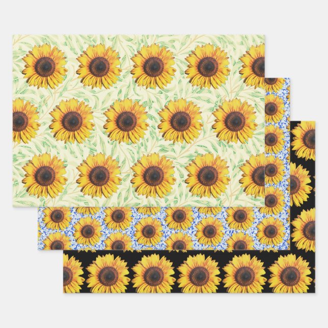Fleurs de tournesol Papier d'artisanat d'art flora (Lot)