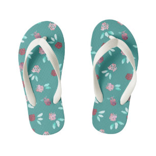 Fleurs de trèfle Les tongs des enfants