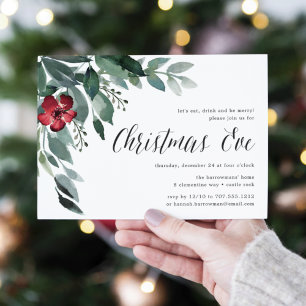 Fleurs de vacances   Invitation du dîner de Noël