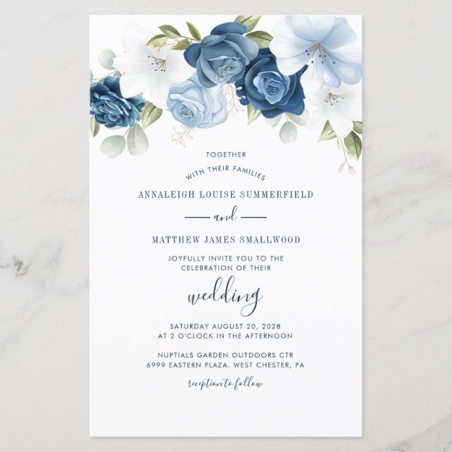 Fleurs de verdure Eucalyptus aquarelle mariage ble (Devant)