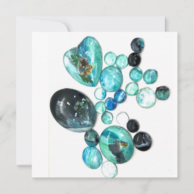 Fleurs de verre de mer et bling (Devant)