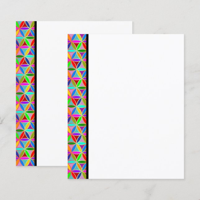 FLEURS DE VIE - gradients multicolores motif (Devant / Derrière)