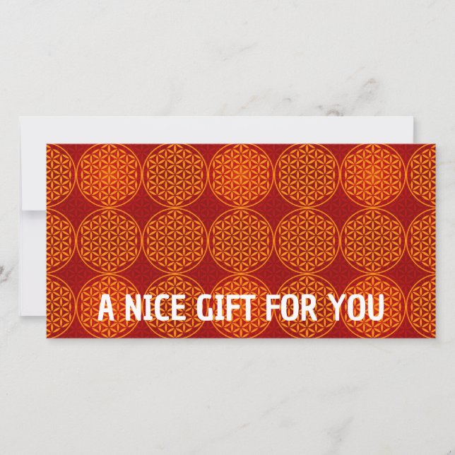 FLEURS DE VIE - motif rouge orange (Devant)