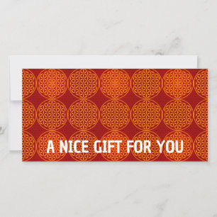 FLEURS DE VIE - motif rouge orange