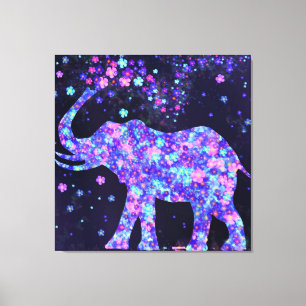 Fleurs d'éléphants toile Imprimer Ressort Joie