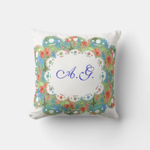 Fleurs, dentelle et Coussin monogramme