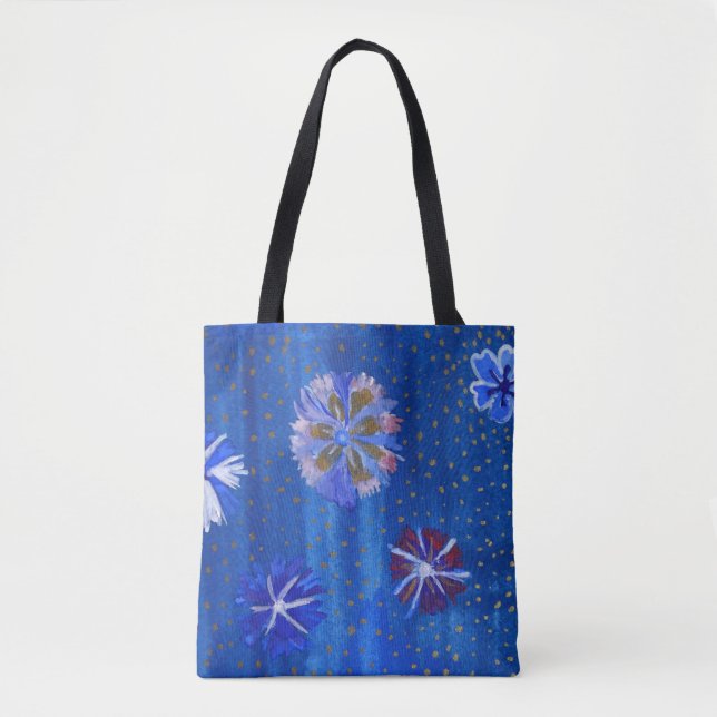 Fleurs Dessin Sac fourre-tout tout-sur-impression  (Devant)