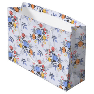 Fleurs dessinées main Whimsy Grand sac cadeau