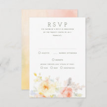 Fleurs d'été douces carte RSVP pour Mariage