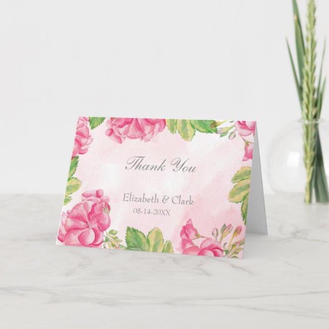 Fleurs d'été Mariage Merci  (Devant)