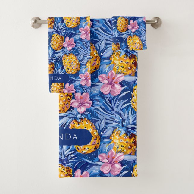 Fleurs d'été Motif floral tropical de l'ananas (En situation)