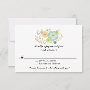 Fleurs d'été radieuses   RSVP de mariage