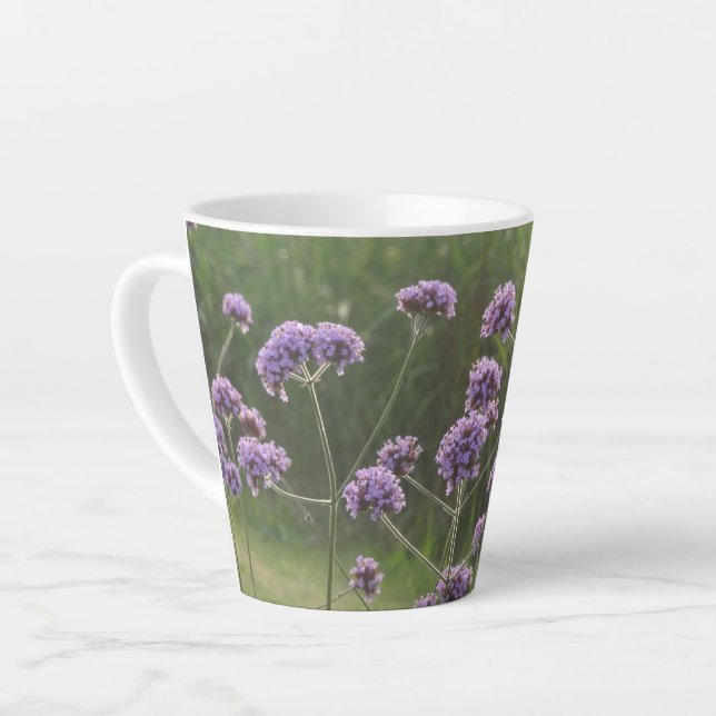 Fleurs d'été violettes et sauvages Latte Mug (Angle gauche)