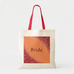 Fleurs d'étoile d'argent sur Sacs fourre-tout roug
