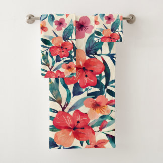 Fleurs d'hibiscus aquarelles