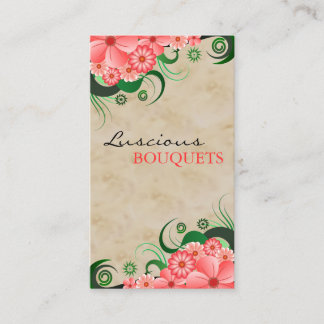 Fleurs d'Hibiscus roses Cartes de visite floraux