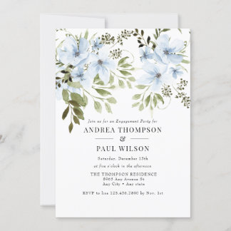 Fleurs d'hiver | Invitations des parties d'engagem