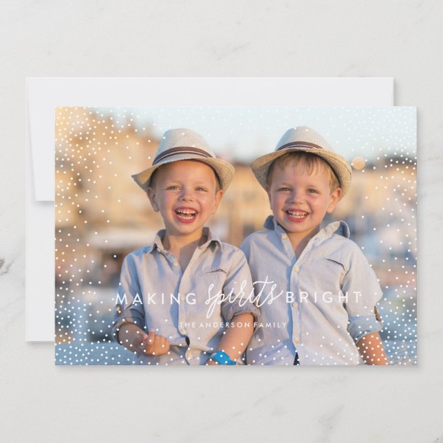 FLEURS D'HIVER photo Carte de Noël (Devant)