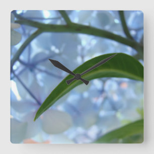 Fleurs d'Hortensia Bleu Horloges Murales Designer