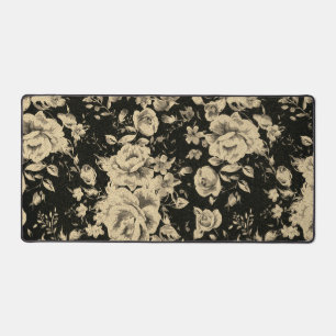 Fleurs d'huile vintage brillantes sur noir