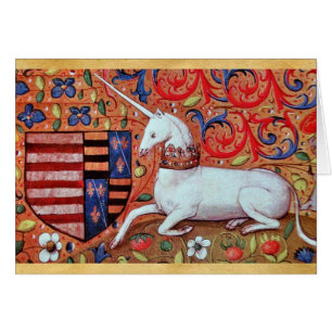 FLEURS D'IMAGINAIRES UNICORNES ET MÉDIÉVAUX, MOTIF