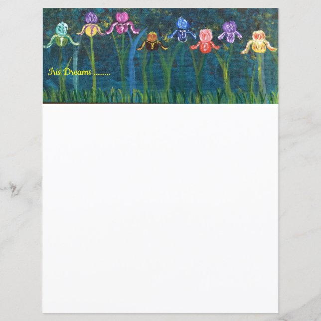 Fleurs d'Iris stationnaires (Devant)